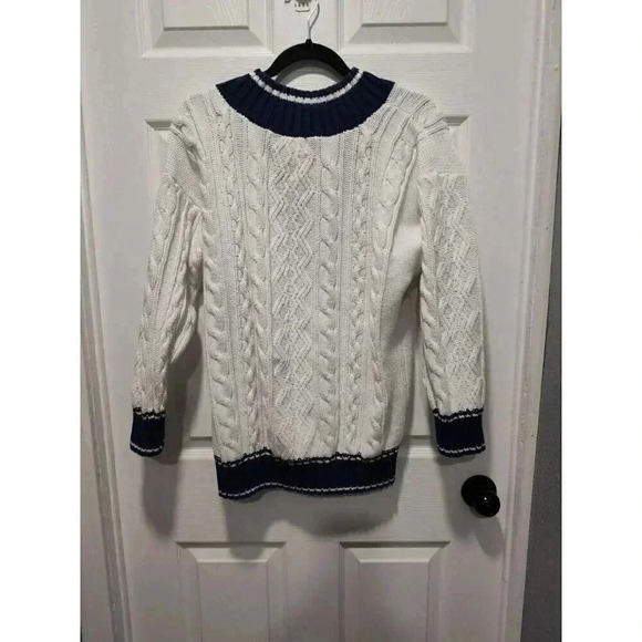 Vintage HORCHOW V Neck Knit Chunky Rugby Preppy Y2K Pullover Sweater Size XLARGE - Picture 8 of 9